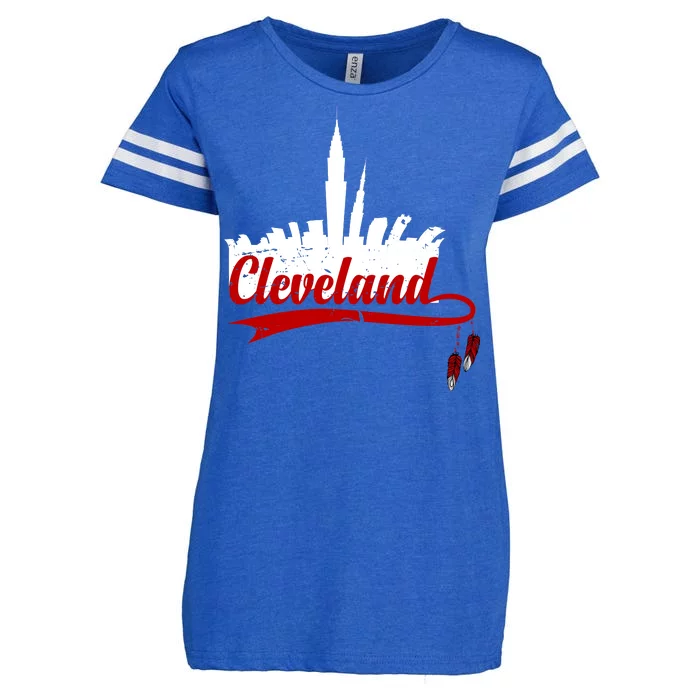 Cleveland City Baseball Fan Enza Ladies Jersey Football T-Shirt