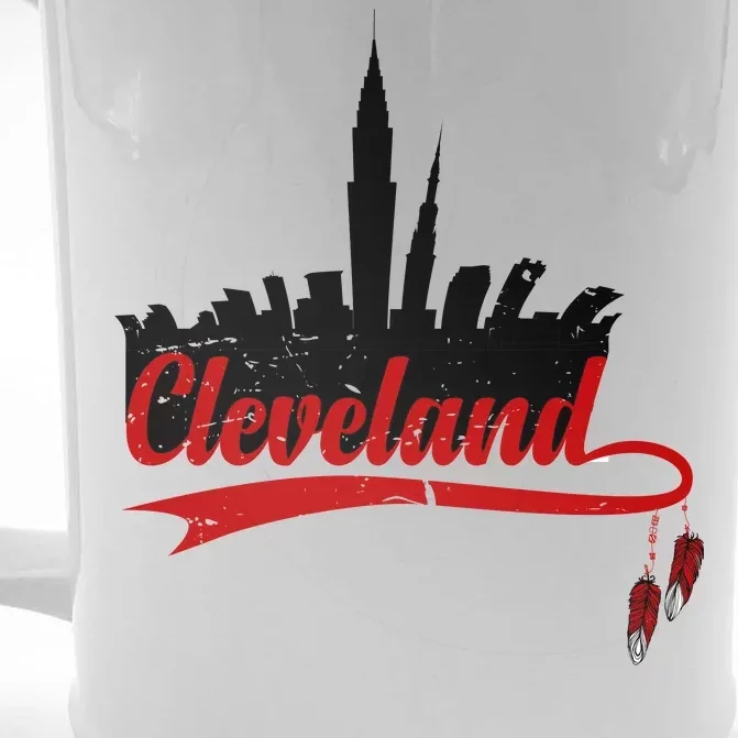 Cleveland City Baseball Fan Front & Back Beer Stein