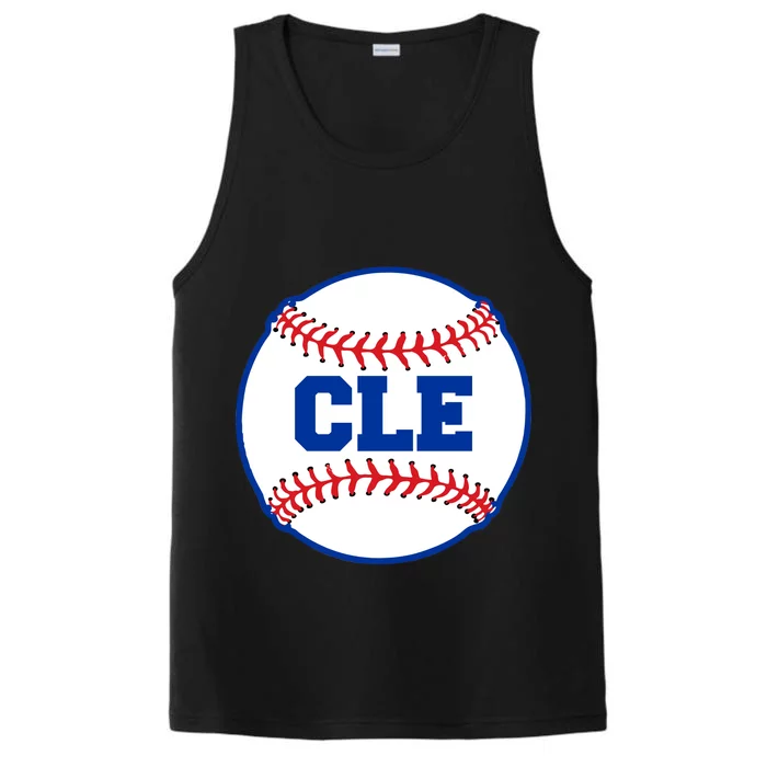 Cleveland CLE Baseball College Letters Performance Tank