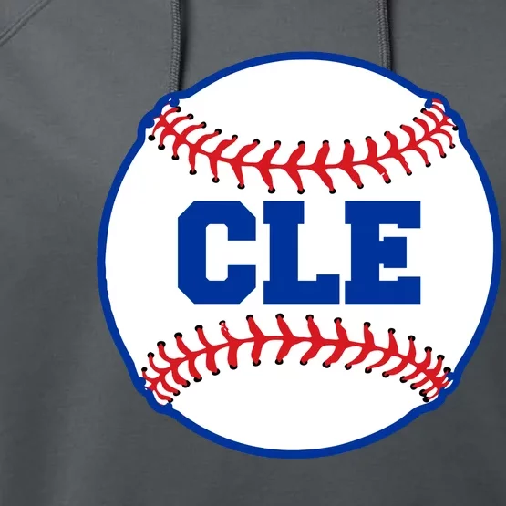 Cleveland CLE Baseball College Letters Performance Fleece Hoodie