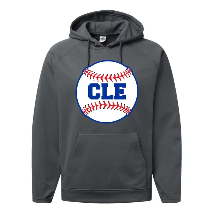 Cleveland CLE Baseball College Letters Performance Fleece Hoodie