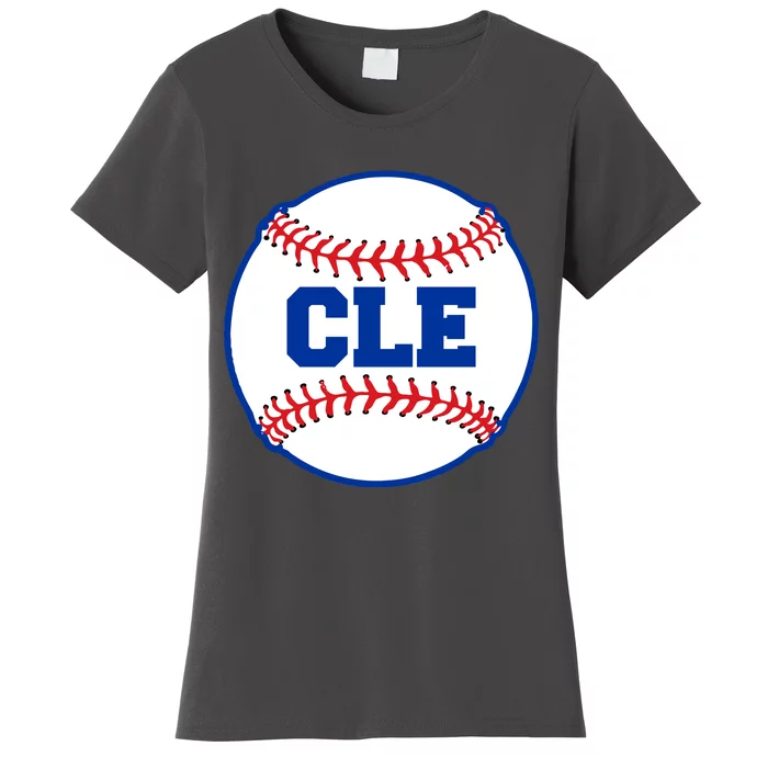 Cleveland CLE Baseball College Letters Women's T-Shirt