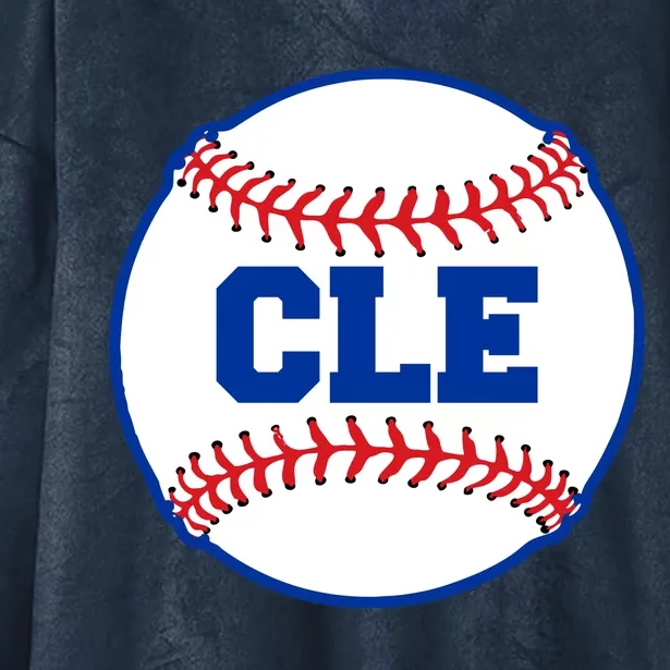 Cleveland CLE Baseball College Letters Hooded Wearable Blanket