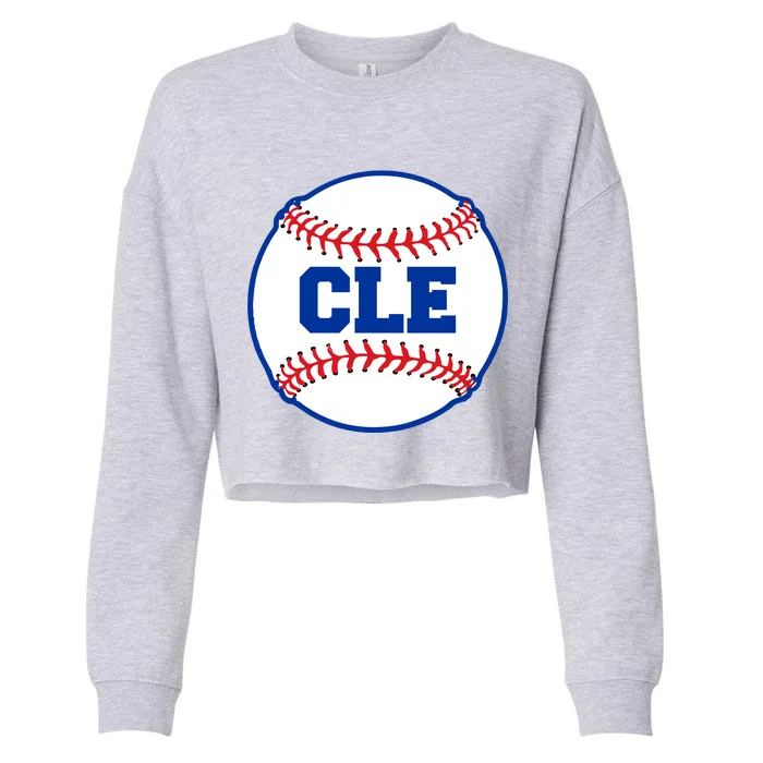 Cleveland CLE Baseball College Letters Cropped Pullover Crew