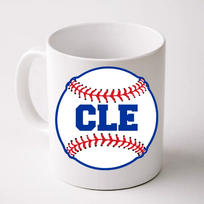 Cleveland CLE Baseball College Letters Front & Back Coffee Mug