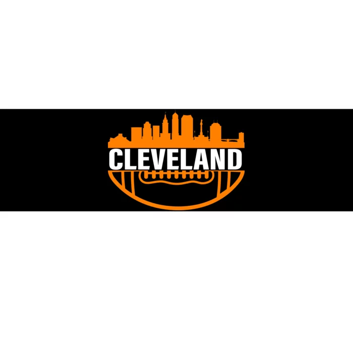 Cleveland Football Skyline City Logo Bumper Sticker