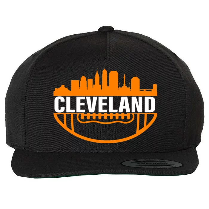 Cleveland Football Skyline City Logo Wool Snapback Cap