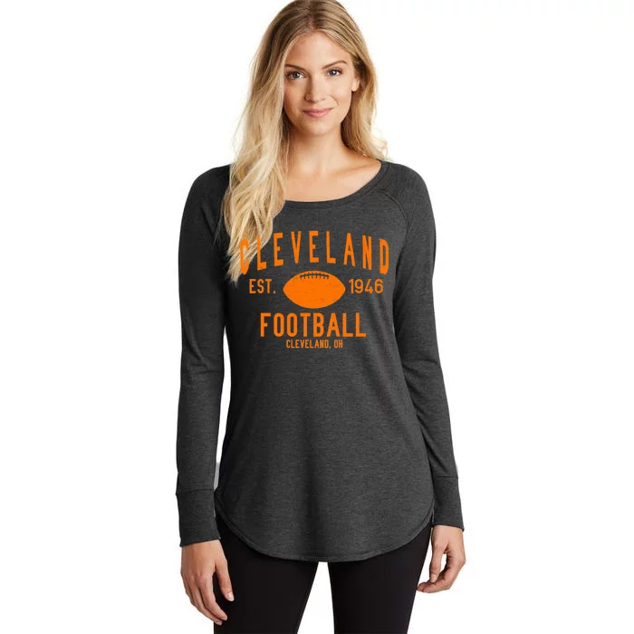 Cleveland OH Football Est. 1946 Women's Perfect Tri Tunic Long Sleeve Shirt