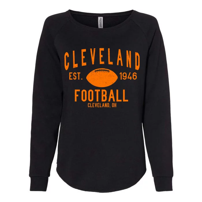 Cleveland OH Football Est. 1946 Womens California Wash Sweatshirt