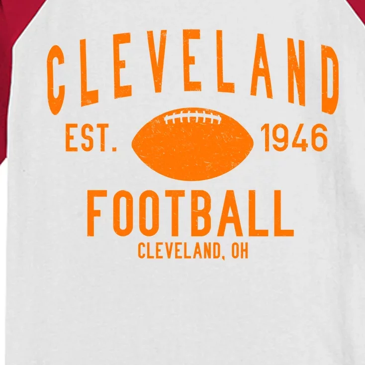 Cleveland OH Football Est. 1946 Kids Colorblock Raglan Jersey