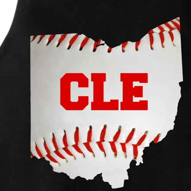 Cleveland, Ohio Baseball CLE Logo Ladies Tri-Blend Wicking Tank