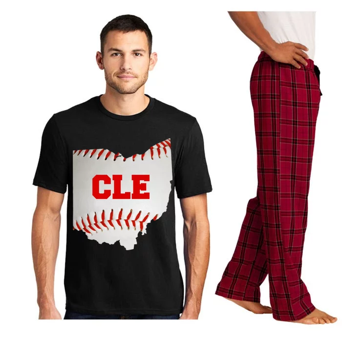 Cleveland, Ohio Baseball CLE Logo Pajama Set