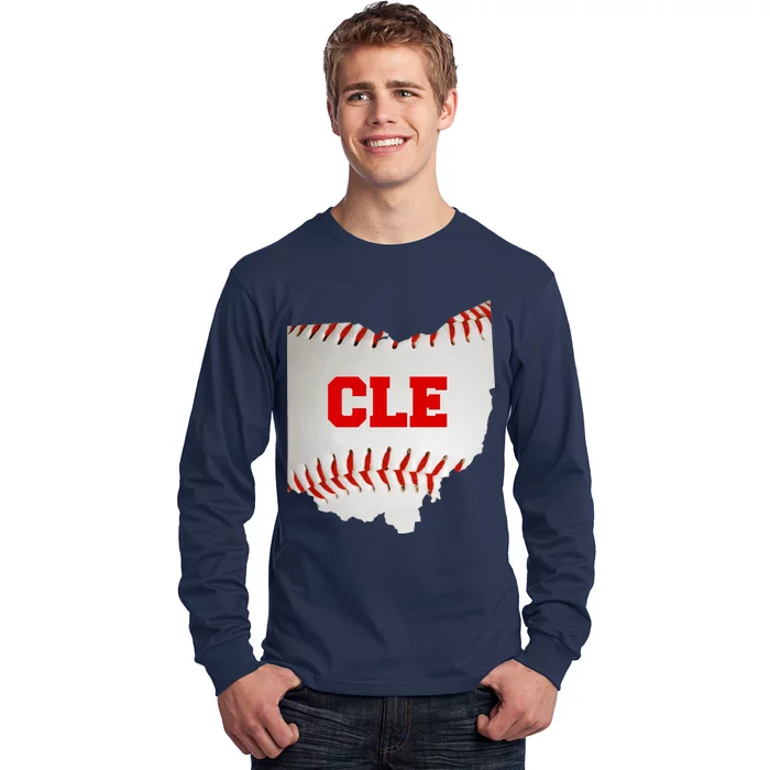 Cleveland, Ohio Baseball CLE Logo Long Sleeve Shirt