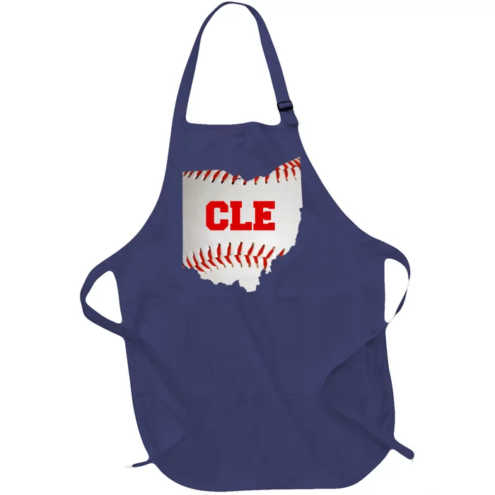 Cleveland, Ohio Baseball CLE Logo Full-Length Apron With Pocket