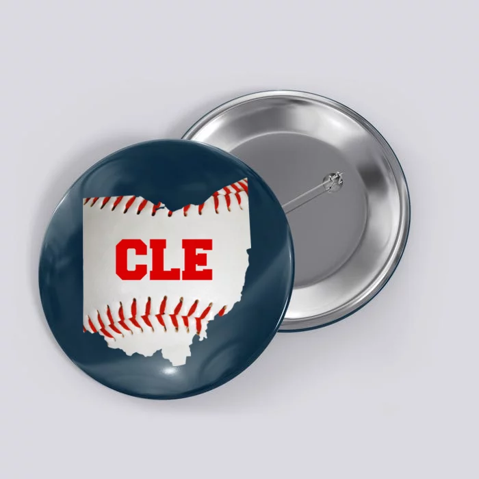 Cleveland, Ohio Baseball CLE Logo Button