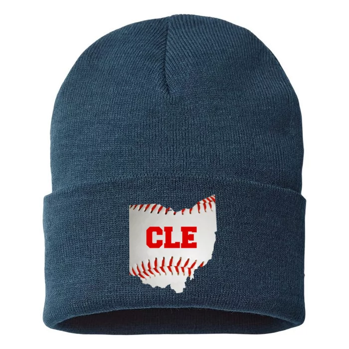 Cleveland, Ohio Baseball CLE Logo Sustainable Knit Beanie