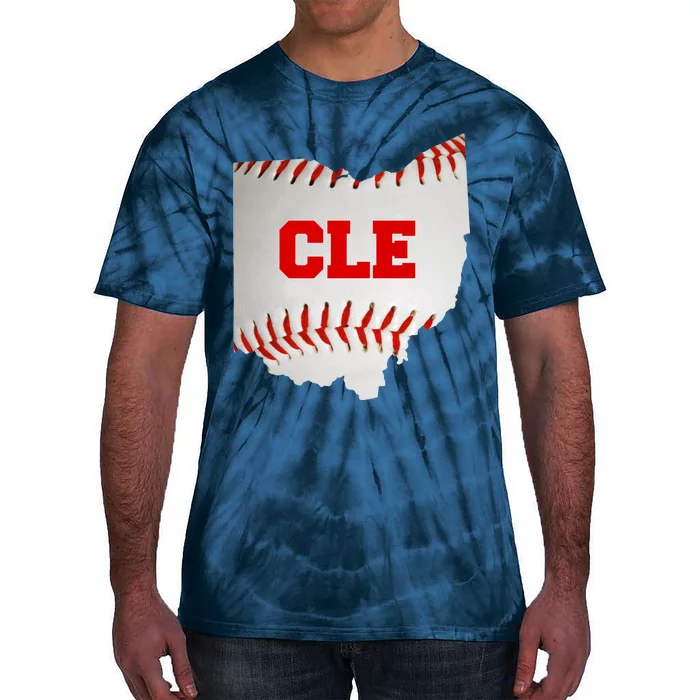 Cleveland, Ohio Baseball CLE Logo Tie-Dye T-Shirt