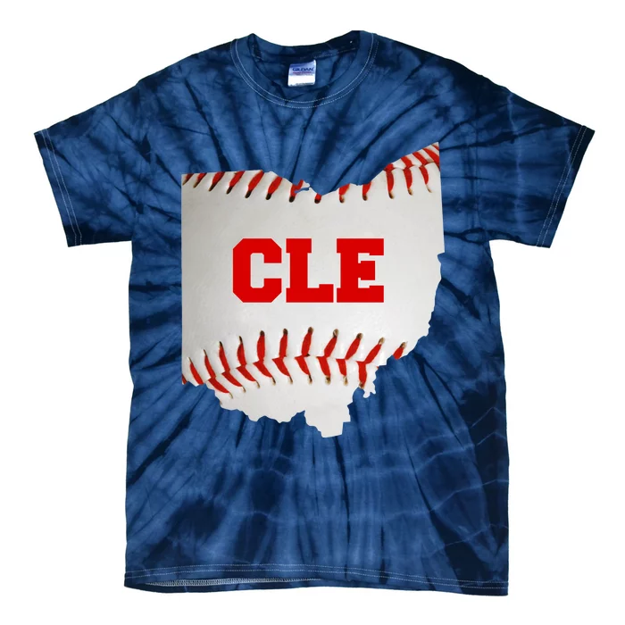 Cleveland, Ohio Baseball CLE Logo Tie-Dye T-Shirt