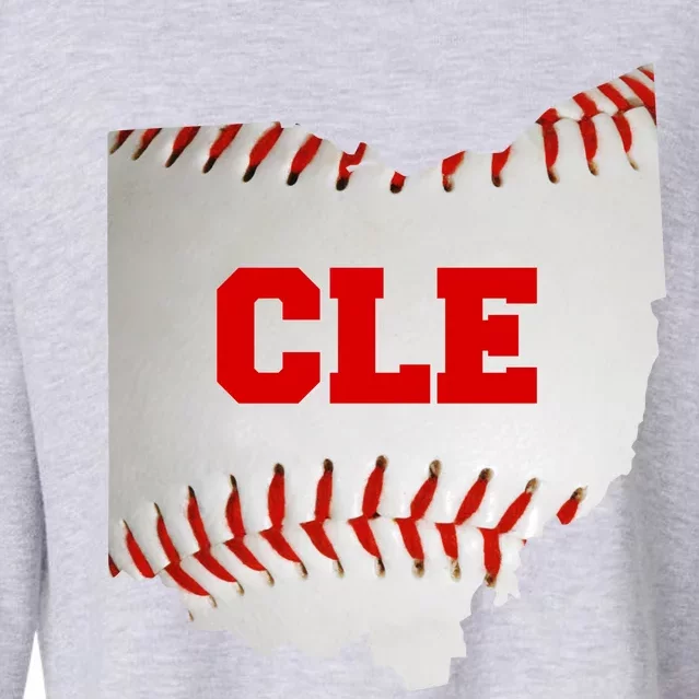 Cleveland, Ohio Baseball CLE Logo Cropped Pullover Crew