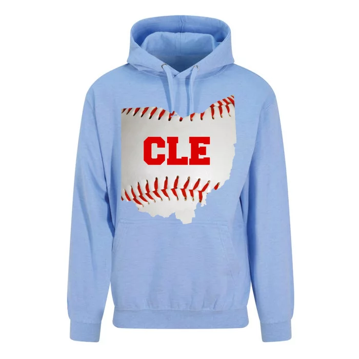 Cleveland, Ohio Baseball CLE Logo Unisex Surf Hoodie