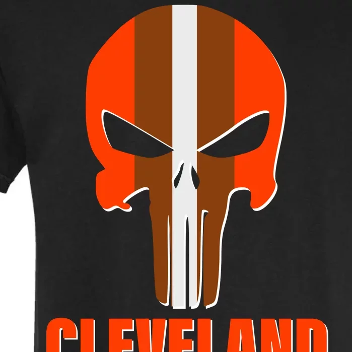 Cleveland Skull Football Garment-Dyed Heavyweight T-Shirt