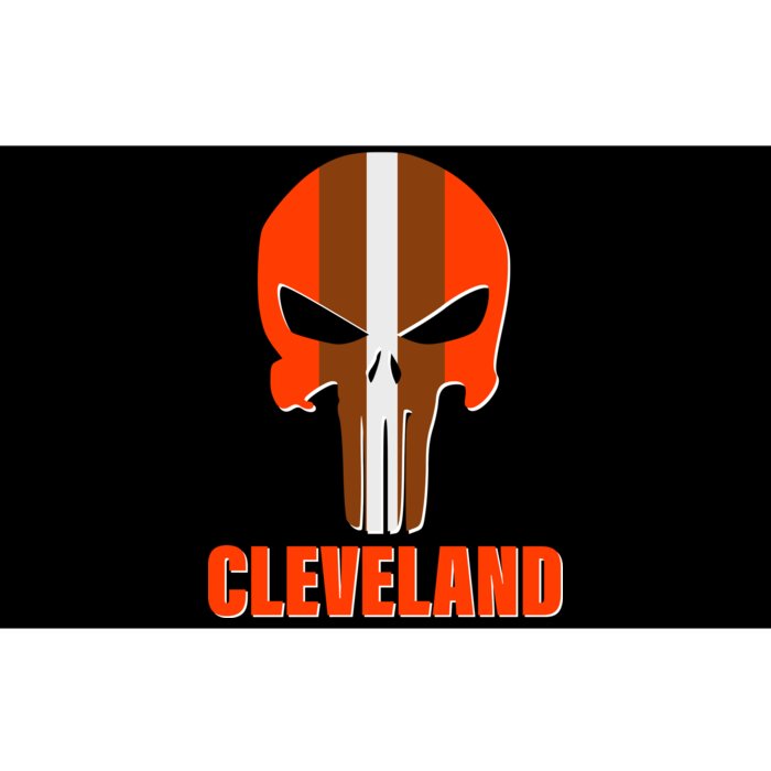 Cleveland Skull Football Bumper Sticker