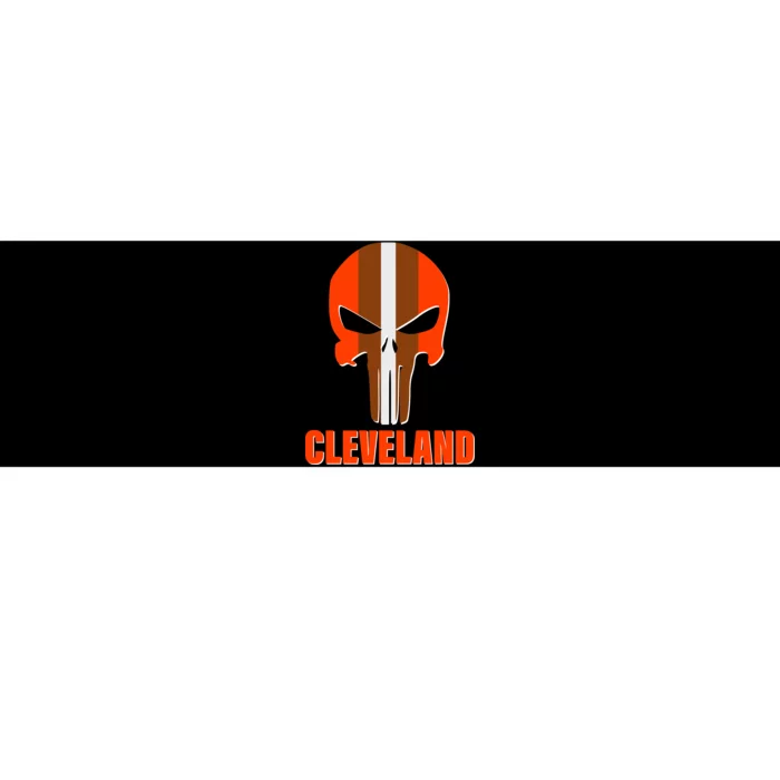 Cleveland Skull Football Bumper Sticker