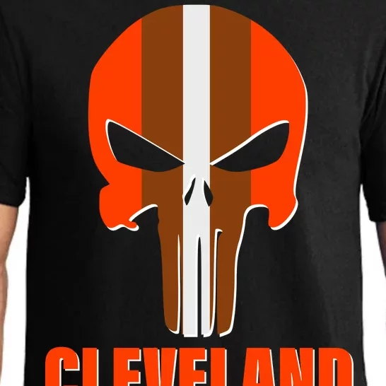 Cleveland Skull Football Pajama Set