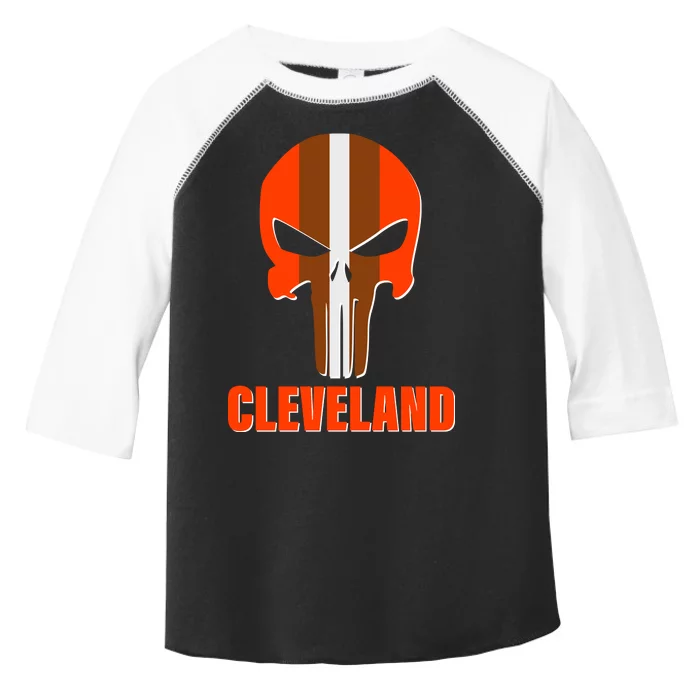 Cleveland Skull Football Toddler Fine Jersey T-Shirt