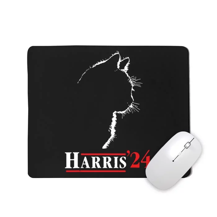 Cat Ladies For Kamala Funny Cat 2024 President Kamalaharris Mousepad