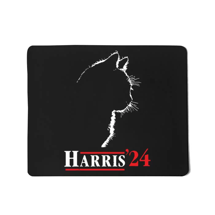 Cat Ladies For Kamala Funny Cat 2024 President Kamalaharris Mousepad