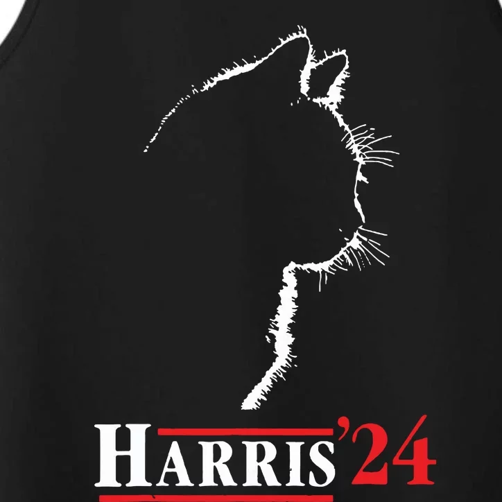 Cat Ladies For Kamala Funny Cat 2024 President Kamalaharris Performance Tank