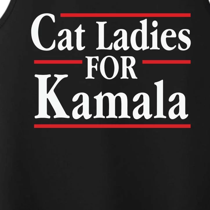 Cat Ladies For Kamala Childless Cat Lady Performance Tank