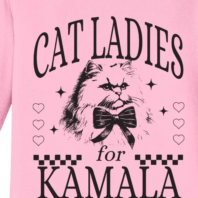 Cat Ladies For Kamala Baby Long Sleeve Bodysuit