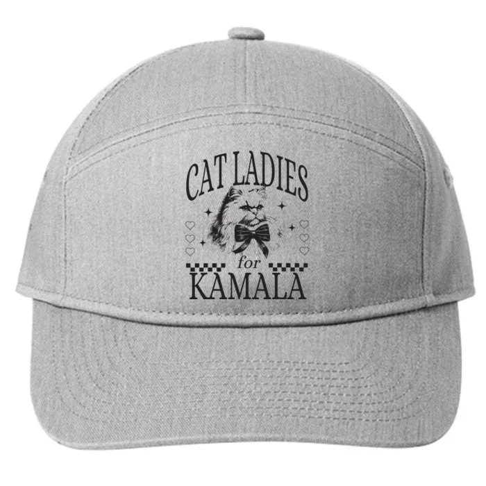 Cat Ladies For Kamala 7-Panel Snapback Hat