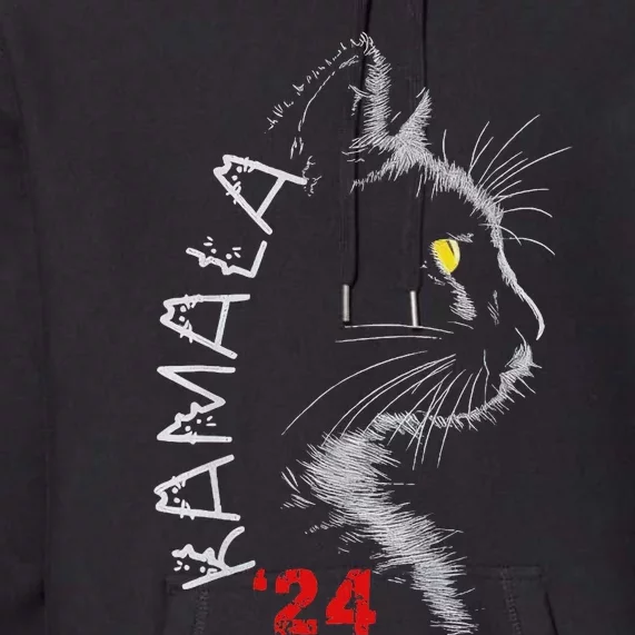 Cat Ladies For Kamala Cat 2024 President Kamala Harris Premium Hoodie