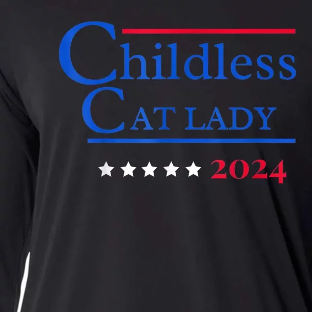 Cat Ladies For Kamala Childless Cat Lady Cooling Performance Long Sleeve Crew