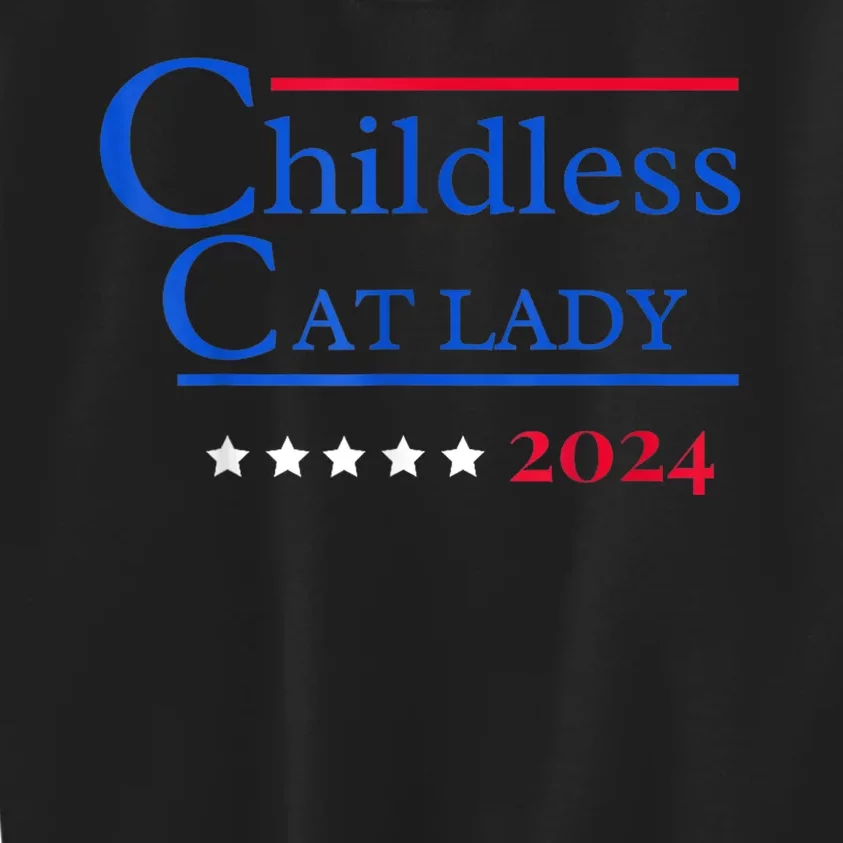 Cat Ladies For Kamala Childless Cat Lady Kids Sweatshirt