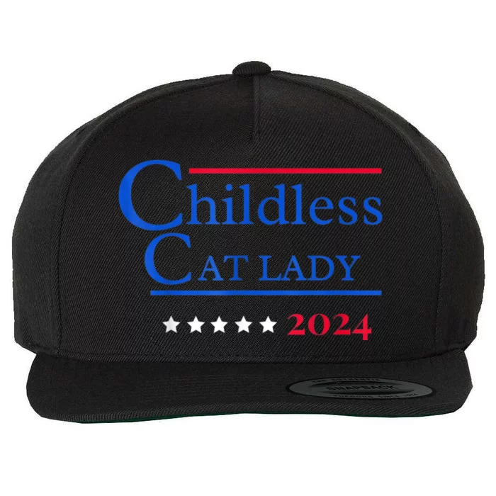 Cat Ladies For Kamala Childless Cat Lady Wool Snapback Cap