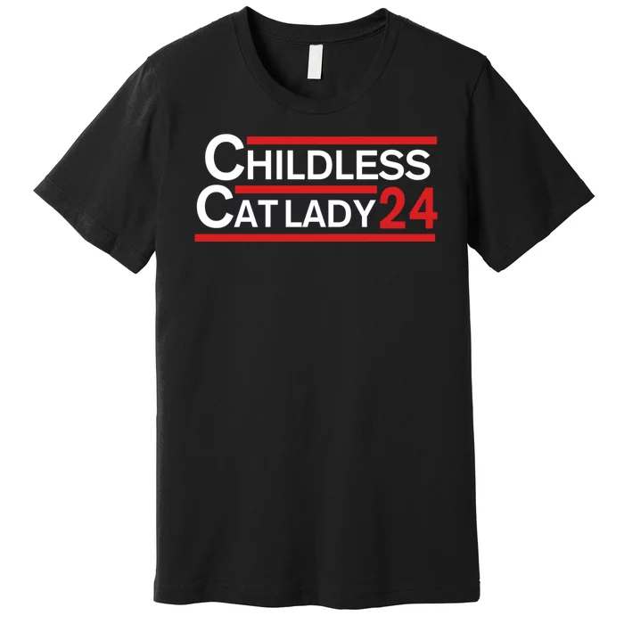 Cat Ladies For Kamala Childless Cat Lady Premium T-Shirt