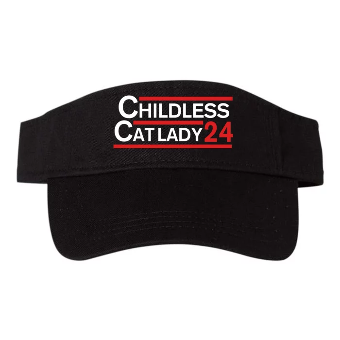 Cat Ladies For Kamala Childless Cat Lady Valucap Bio-Washed Visor