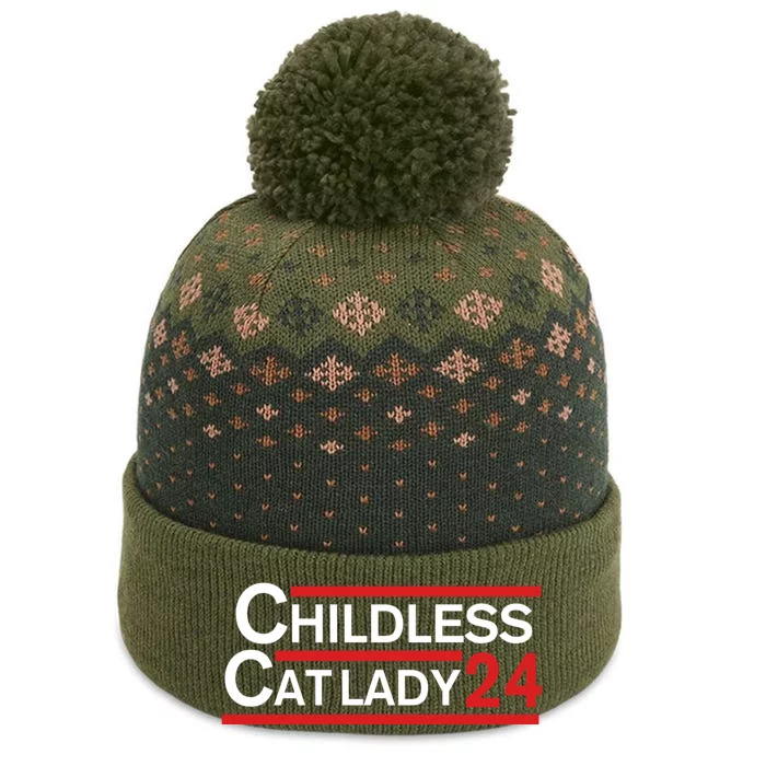 Cat Ladies For Kamala Childless Cat Lady The Baniff Cuffed Pom Beanie