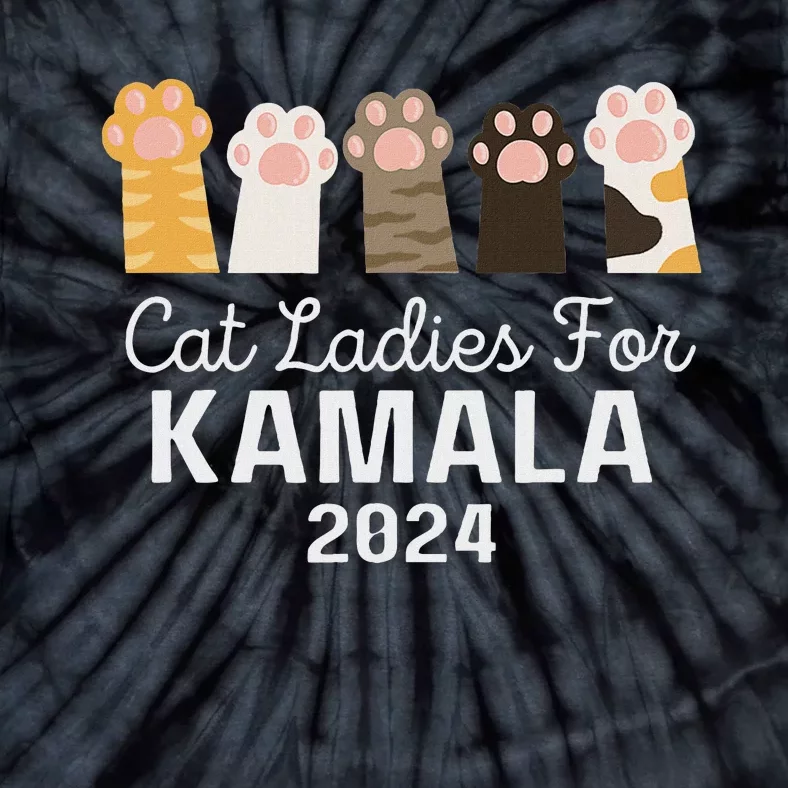 Cat Ladies For Kamala Childless Cat Ladies Funny Tie-Dye T-Shirt