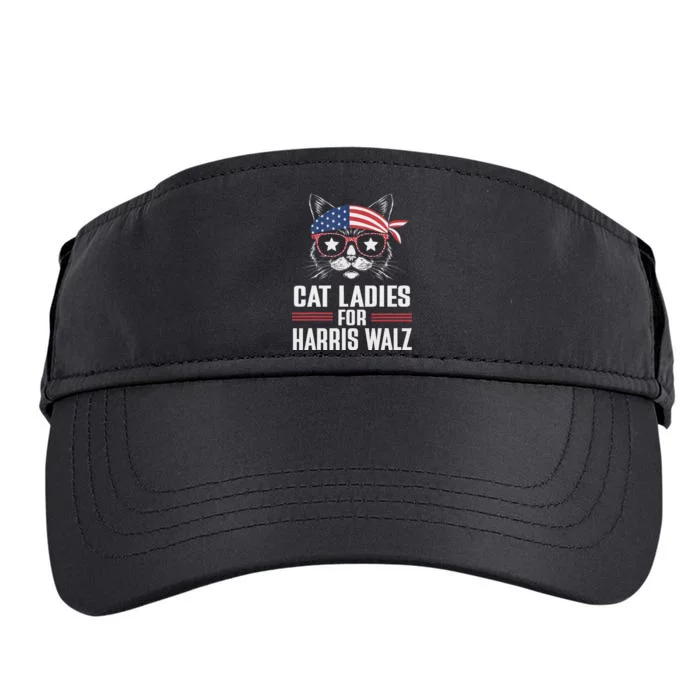 Cat Ladies For Harris Waltz Cat 2024 President Harris Waltz Adult Drive Performance Visor