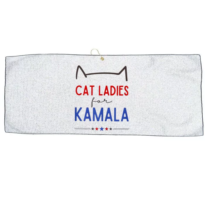 Cat Ladies For Kamala Large Microfiber Waffle Golf Towel