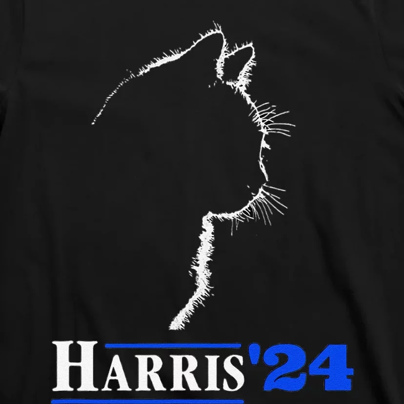 Cat Ladies For Kamala Funny Cat 2024 President Kamala Harris T-Shirt