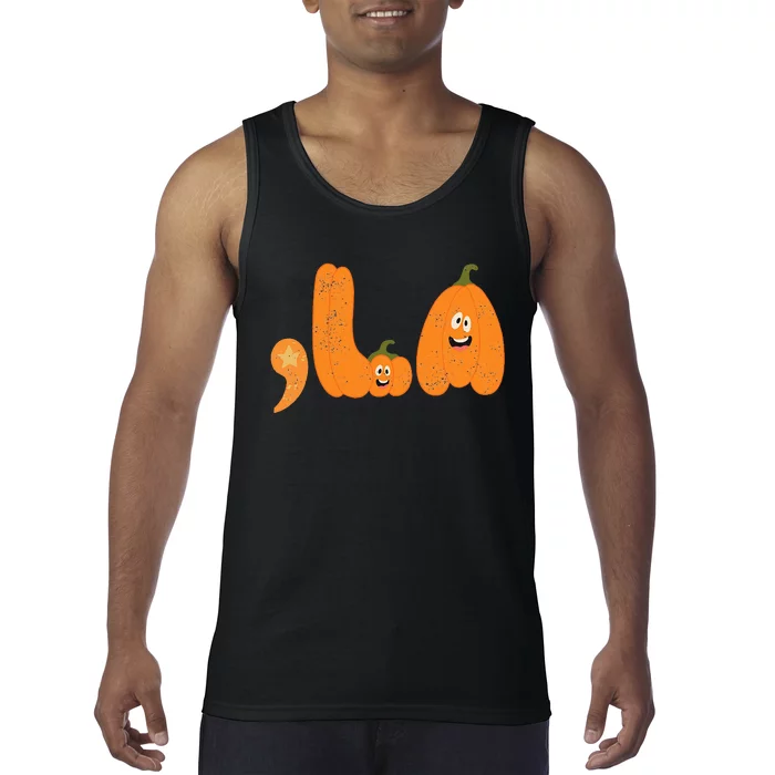 Comma La Funny Kamala Pumpkins Halloween Tank Top