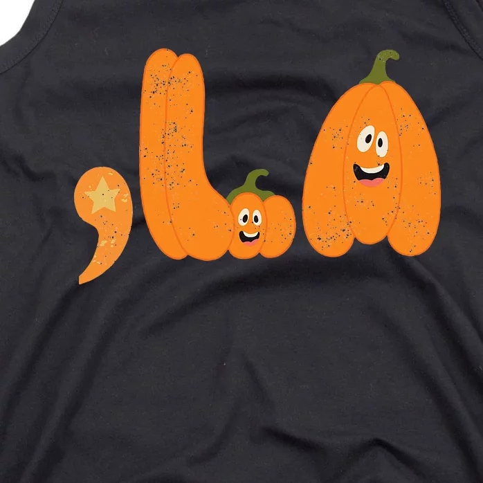 Comma La Funny Kamala Pumpkins Halloween Tank Top