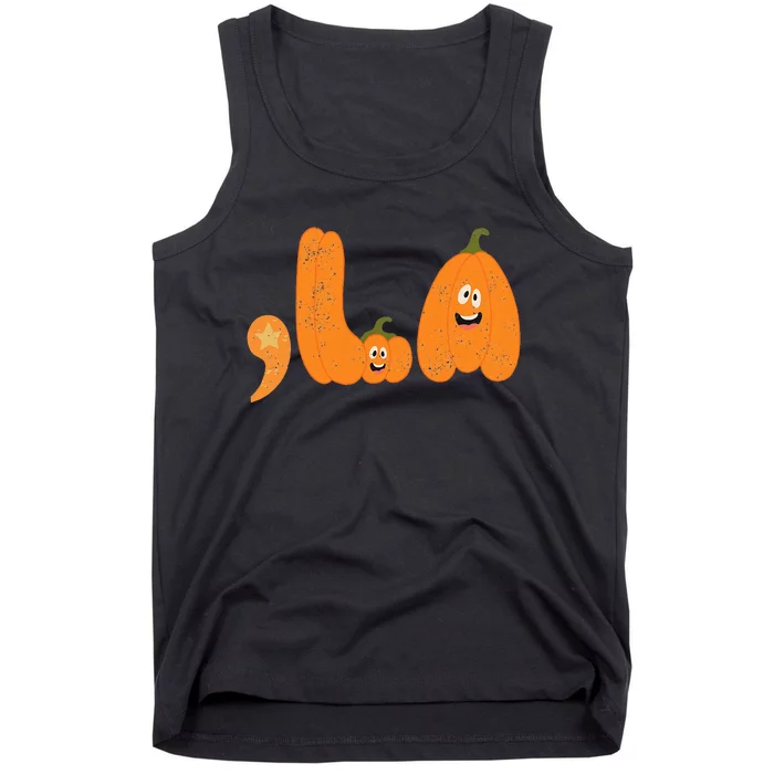 Comma La Funny Kamala Pumpkins Halloween Tank Top