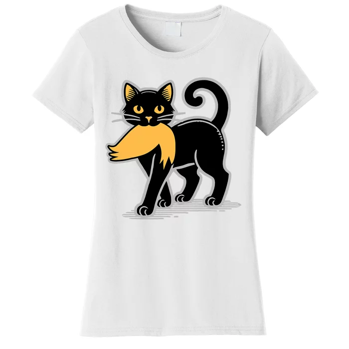 Cat Ladies For Kamala Harris Donald Trump 2024 Sarcastic Women's T-Shirt